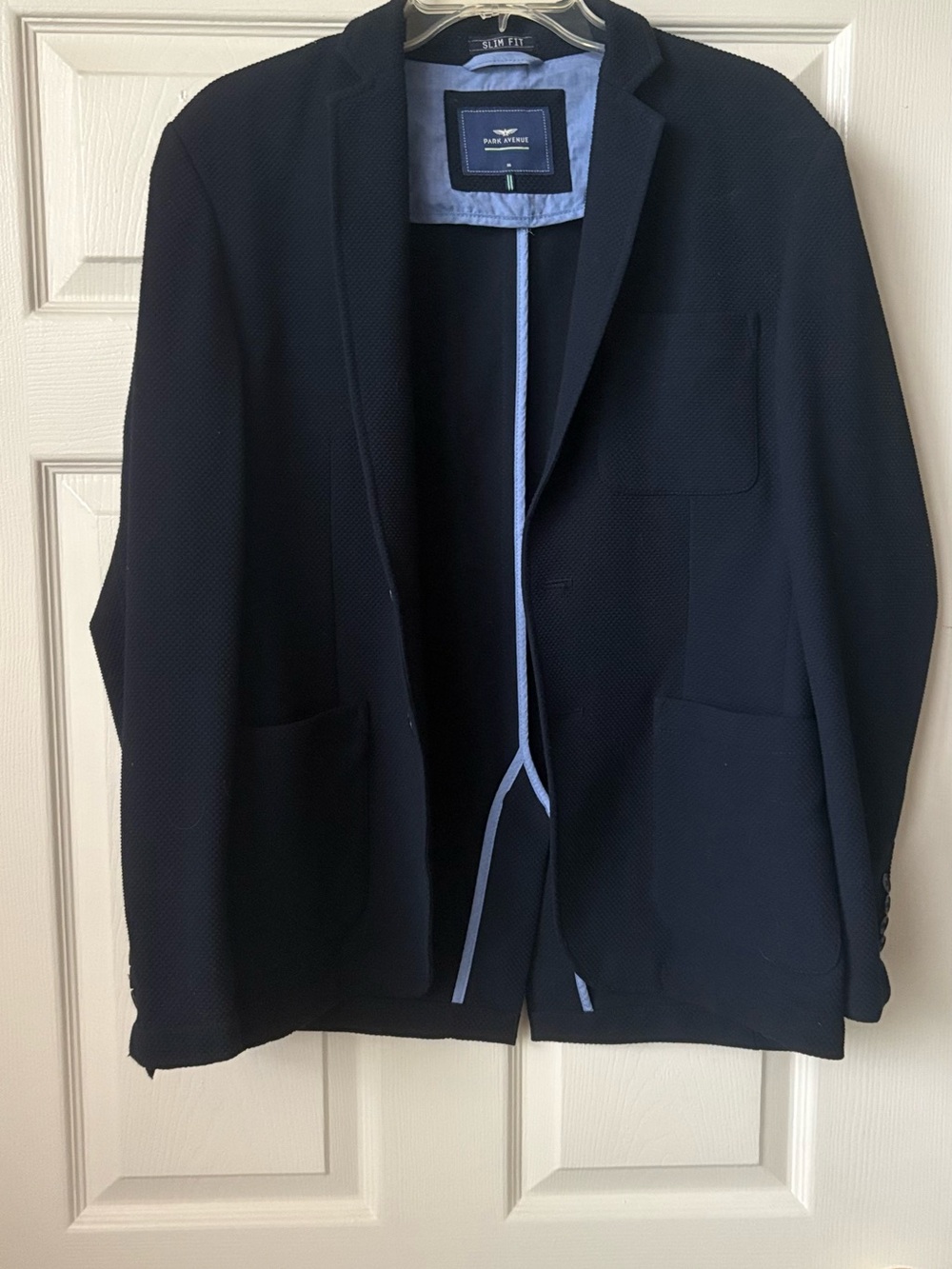 Park Avenue Navy Blazer with Light Blue Interior Trim